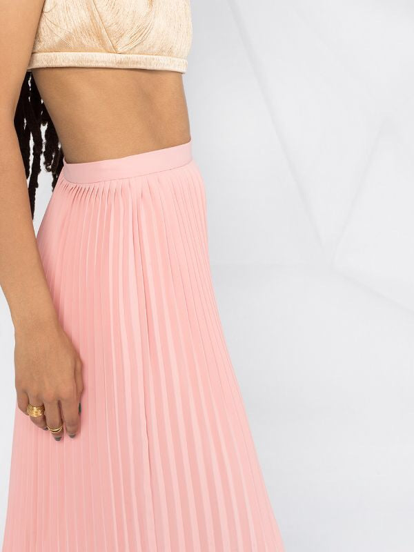【THE MOZZ】Lub Half Banding Pleated Skirt THE MOZZ】Lub Half Banding Pleated Skirt