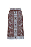 Cable-knit Bicolor Skirt