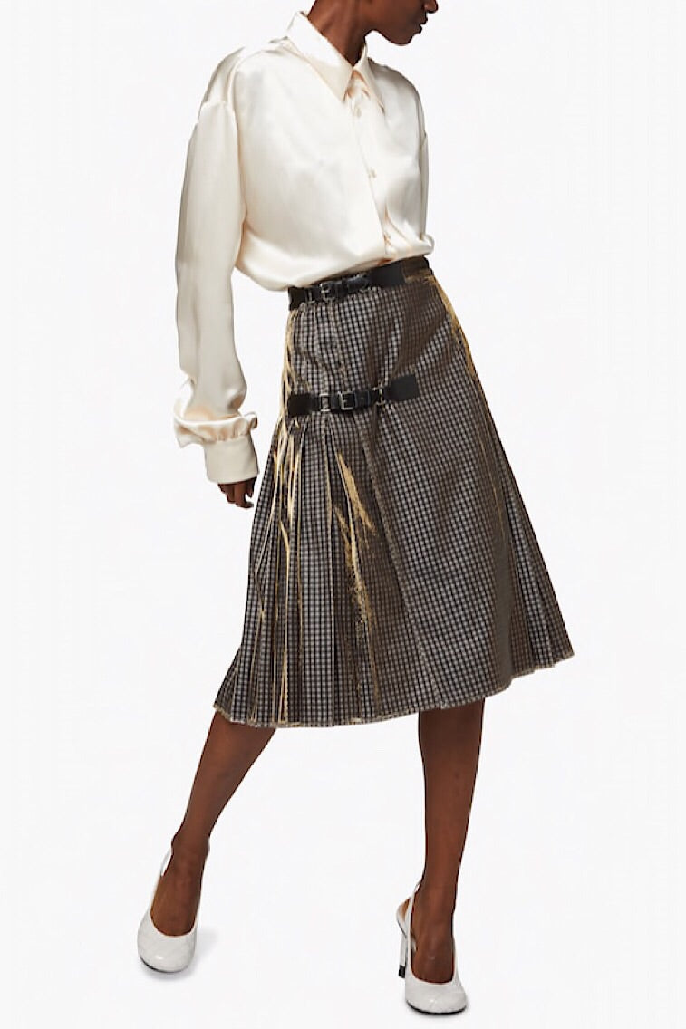 Gingham And Lurex Kilt