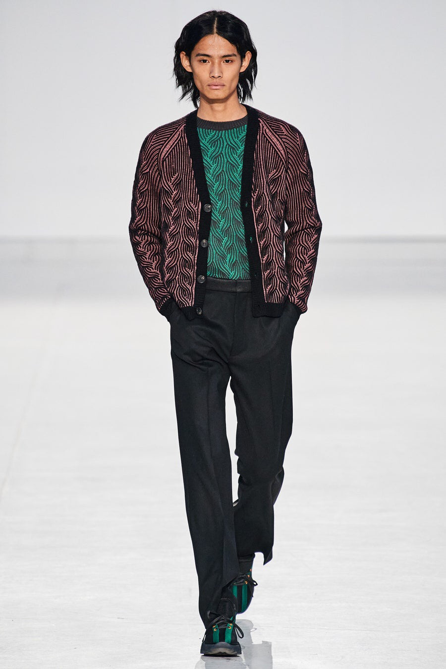 Cable-knit Bicolor Jumper