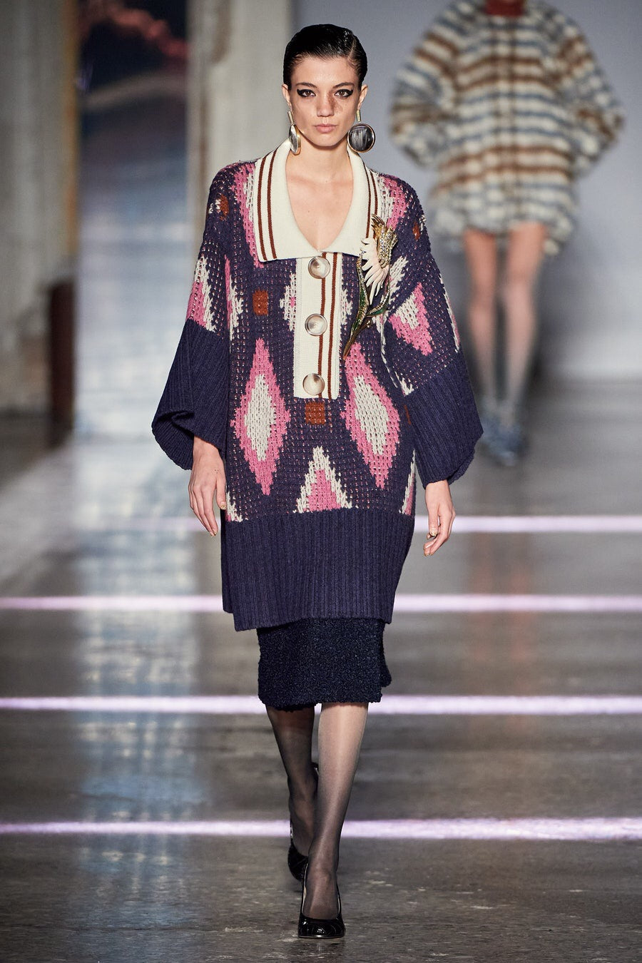 Maxi Shetland Jacquard-Knit Polo